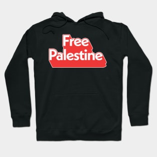 Free Palestine / Retro Style Design Hoodie